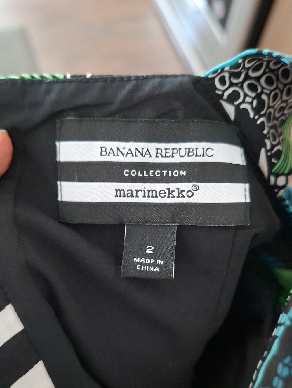 Banana Republic x Marimekko Blue & Green Floral Pleated Mini Dress (US 2) - Picture 6 of 7
